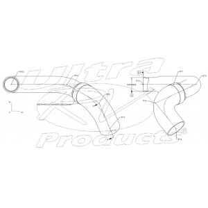 W0012199  -  Hose - Charge Air Cooler Inlet (Hot Side)